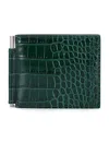 Tom Ford Bi-fold Wallet With Money Clip Feature In Green
