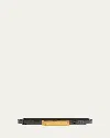 Tom Ford Croc-embossed Leather Skinny Belt In 1g020 Iron