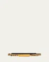 Tom Ford Croc-embossed Leather Skinny Belt In 1j014 Safari Beige