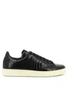 Tom Ford Textured Crocodile Pattern Sneakers With Rubber Sole