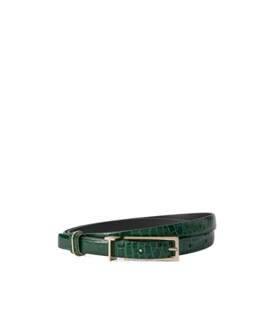 Tom Ford Croc-effect Leather Bel In Neutral