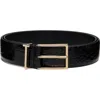 Tom Ford Croc-effect Leather Belt In Black