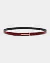 Tom Ford Croc-effect Leather Belt In Pink