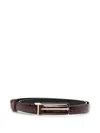 Tom Ford Croc-effect Leather Belt In Brown
