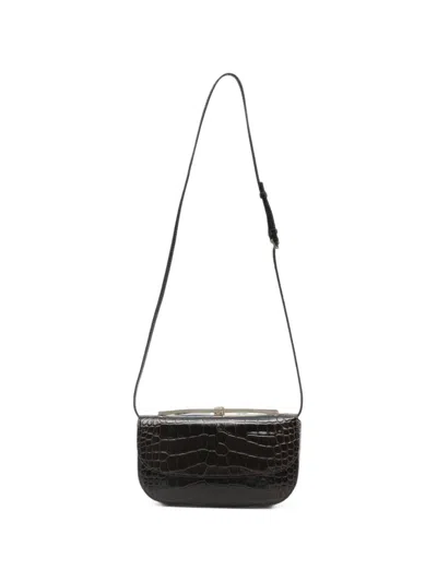 Tom Ford Croc-effect Leather Clutch Bag In Black