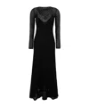 Tom Ford Lurex Crochet Maxi Dress Women In Black