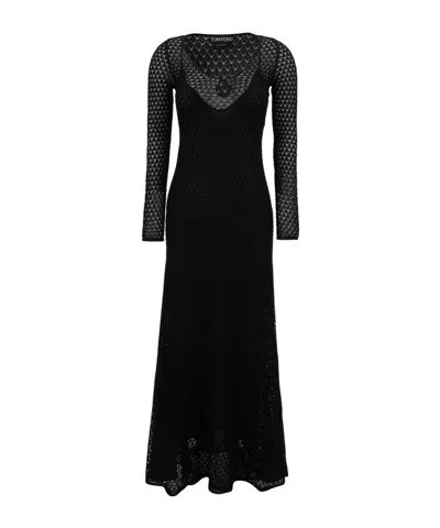 TOM FORD TOM FORD CROCHET KNIT MAXI DRESS