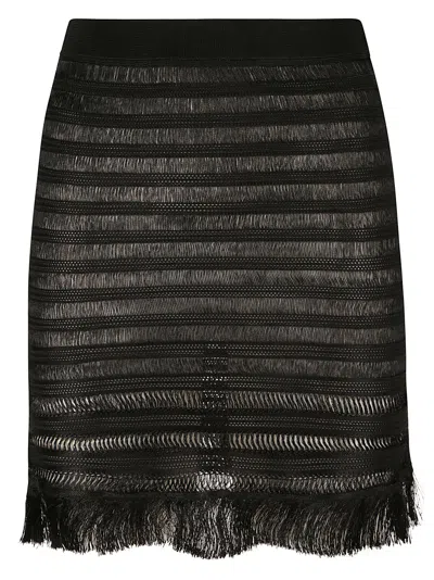 Tom Ford Crochet Knit Skirt In Black