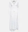 Tom Ford Crochet Midi Dress In Chalk