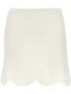 Tom Ford Crochet Mini Skirt With Elastic Waistband In Weiss