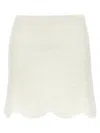 Tom Ford Crochet Mini Skirt With Elastic Waistband In White