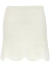 Tom Ford Crochet Mini Skirt With Elastic Waistband In White