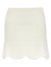 Tom Ford Crochet Mini Skirt With Elastic Waistband In White