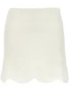 Tom Ford Crochet Mini Skirt With Elastic Waistband In White