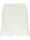 Tom Ford Crochet Mini Skirt With Elastic Waistband In White