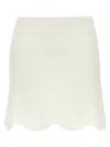 Tom Ford Crochet Mini Skirt With Elastic Waistband In White