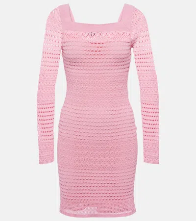 Tom Ford Crochet Minidress In Pink