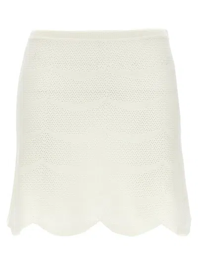 Tom Ford Crocheted Cotton-silk Skirt In White