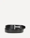 Tom Ford Croco Leather Belt In Black