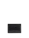 Tom Ford Compact Crocodile-embossed Calf Leather Wallet In Black