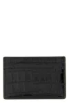 Tom Ford Crocodile Card Holder In Black