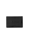 Tom Ford Crocodile-print Leather Card Holder In Black