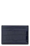 Tom Ford Crocodile Card Holder In Blue
