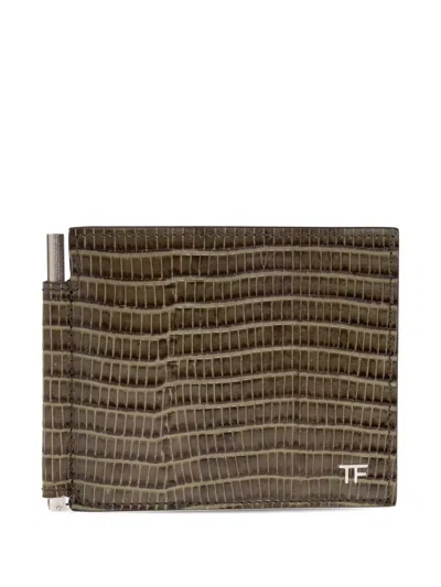 Tom Ford Crocodile-effect Leather Cardholder