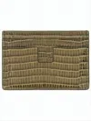 Tom Ford Crocodile-embossed Calf Leather Card Wallet In Green