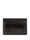 Tom Ford Crocodile-embossed Cardholder In Black