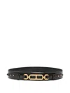 Tom Ford Crocodile-embossed Chain-link Belt In Brown