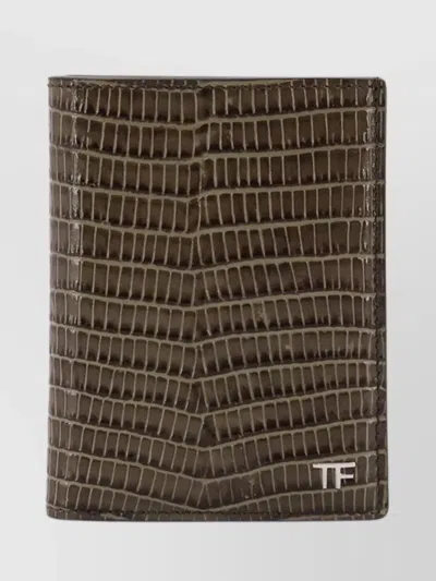 Tom Ford Crocodile Embossed Leather Cardholder