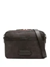 Tom Ford Crocodile-embossed Messenger Bag In Grey