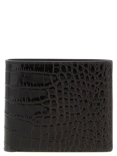 TOM FORD TOM FORD CROCODILE LEATHER WALLET