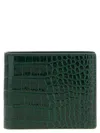 Tom Ford Bi-fold Wallet In Crocodile Leather In Green