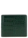 Tom Ford Bi-fold Wallet In Crocodile Leather In Green
