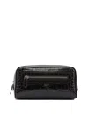 Tom Ford Rectangular Leather Beauty Case With Crocodile Texture In Black