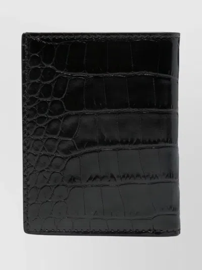 Tom Ford Crocodile Print Leather Bi-fold Card Holder