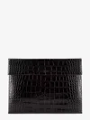Tom Ford Crocodile-print Leather Document Holder In Brown