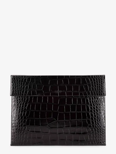 TOM FORD CROCODILE-PRINT LEATHER DOCUMENT HOLDER