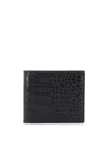 Tom Ford Crocodile-print Leather Wallet In Brown