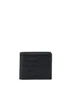 Tom Ford Crocodile Print Leather Wallet In Black