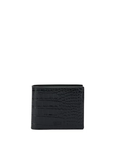 TOM FORD TOM FORD CROCODILE PRINT LEATHER WALLET