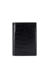 Tom Ford Crocodile-print Leather Wallet In Black