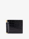Tom Ford Crocodile-print Leather Wallet In Black