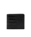 Tom Ford Crocodile Print Leather Wallet In Brown
