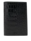 Tom Ford Crocodile-print Passport Holder In Black