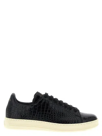 TOM FORD TOM FORD CROCODILE PRINT SNEAKERS