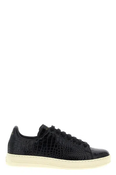 TOM FORD CROCODILE PRINT SNEAKERS