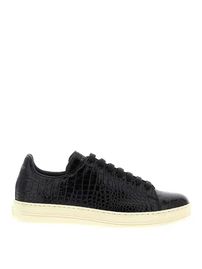 TOM FORD CROCODILE PRINT SNEAKERS
